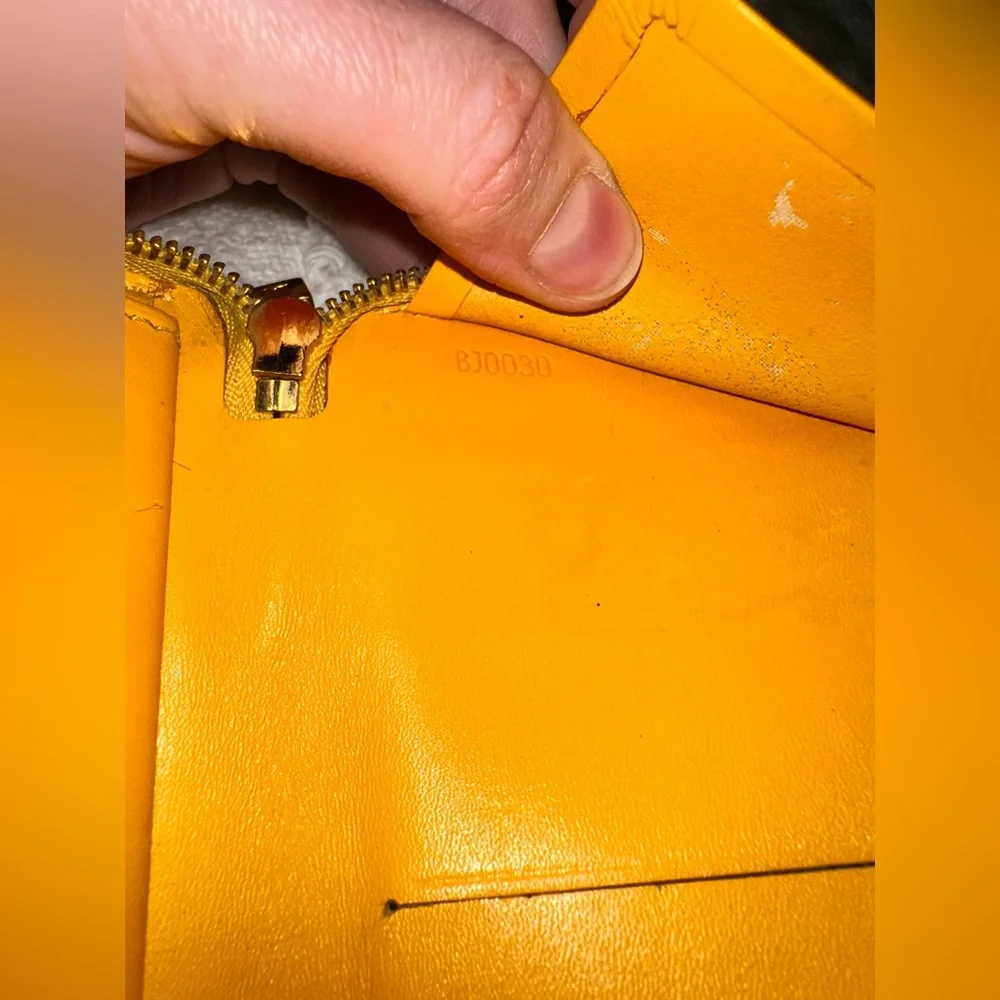 Authentic Yellow Louis Vuitton Yellow Vernis Wallet